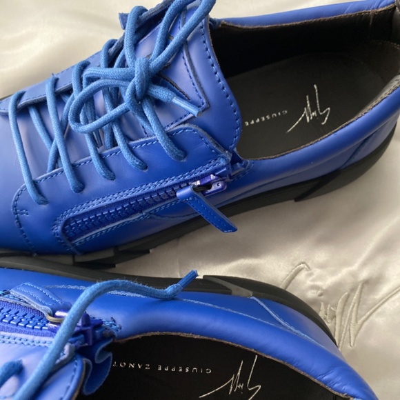 Giuseppe Zanotti Blue Men’s Sneaker Size 42 - Picture 3 of 6